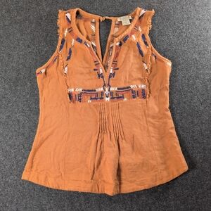 Luck Brand Embroidered Sleeveless Top